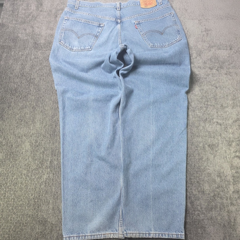 Vtg Y2K Levis 550 Jeans Mens 42x32 Light Wash Straight Leg Relaxed Fit Denim - Picture 12 of 14